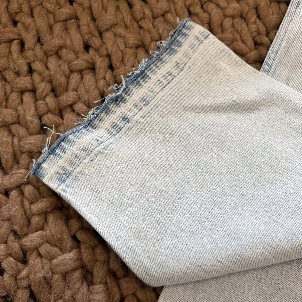 NWOT rag & bone Harlow Midrise Straight Jeans - raw hem light Raquel wash 28